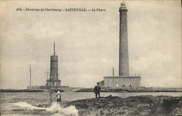 Delcampe - CPA Phare Environs De Cherbourg Gatteville - Fari