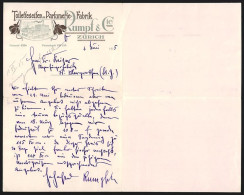 Delcampe - Rechnung Zürich 1915, Rumpf & Cie., Toiletteseifen- & Parfumerie-Fabrik, Transportkutsche Auf Der Betriebsstelle - Suiza