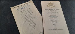 Delcampe - LOT DE 2 MENUS ANCIENS MOBILES  DU RHONE - Menükarten