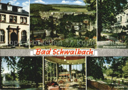 Delcampe - Bad Schwalbach Moorbad Panorama Kohlensaeure Stahlbad Weiher Im Kurpark Weinbrun - Bad Schwalbach
