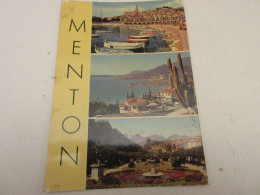 Delcampe - CP CARTE POSTALE ALPES MARITIMES MENTON TROIS VUES DIVERSES - Ecrite En 1980 - Menton