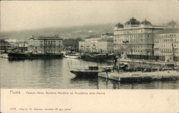 Delcampe - CPA Rijeka Fiume Kroatien, Palazzo Adria, Academia Della Marina - Kroatien