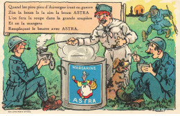 Delcampe - Publicité - ASTRA - Raoul Vion - Quand Les Piou Piou D'Auvergne ... Remplaçant Le Beurre Avec Astra - Werbepostkarten