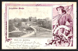 Delcampe - AK Hamburg, Blick über Die Helgoländer Strasse, Passepartout Mit Seemann - Mitte