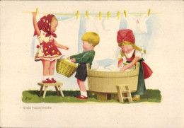 Delcampe - Artiste CPA Käthe-Kruse-Puppen, Große Puppenwäsche - Giochi, Giocattoli