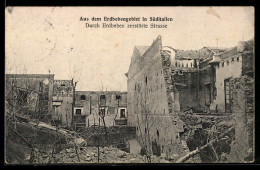 Delcampe - AK Von Einem Erdbeben Zerstörte Strasse In Süditalien - Disasters