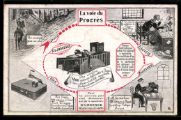 Delcampe - AK Les Lilas /Seine, S. O. B., Rue De Romainville 209, La Voie Du Progrès - Werbepostkarten