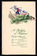 Delcampe - AK Junge Frau Beim Golfspielen, Tasche Mit Golfschlägern - Golf