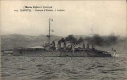 Delcampe - CPA Bateau De Guerre Danton Cuirasse D'escadre A Turbines - Krieg