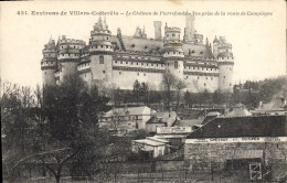 Delcampe - CPA Environs De Villers Cotterets Le Chateau De Pierrefonds Vue Prise De La Route De Compiegne - Pierrefonds