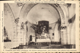 Delcampe - CPA Chapelle De L'historique Manoir De Chalencon (Hte Loire) - Schlösser