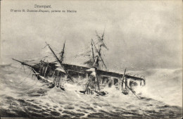 Delcampe - CPA Bateau Desempare Dumont Duparc Peintre De Marine - Segelboote