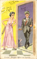 Delcampe - CPA Rentre Je Vais T Offrir Ma Tournee Femme - Humor