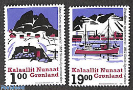 Delcampe - Greenland 2021 School Saving Stamps 2v, Mint NH, Transport - Ships And Boats - Neufs