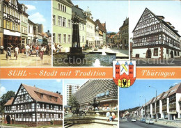 Delcampe - Suhl Thueringer Wald Steinweg Springbrunnen Rathaus Dianabrunnen Muehltorstrasse - Suhl