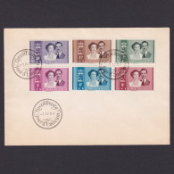 Delcampe - LUXEMBOURG 1953, Sc #286-291, Wedding Of Grand Duke Jean, FDC - FDC