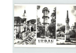 Delcampe - Loebau Sachsen Rathaus Aussichtsturm Postmeilensaeule Handabzug - Loebau