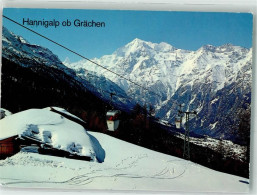 Delcampe - 3925 Grächen 1979 Winter Seilbahn Hannigalp - 38071931 - Grächen