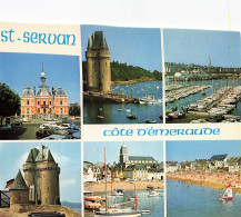 Delcampe - 35 SAINT SERVAN LA PLACE BOUVET ET L ANCIEN HOTEL DE VILLE - Saint Servan