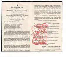 Delcampe - DP Gabrielle Vanbrabant °Nederbrakel Brakel 1885† Roeselare 1959 Hoorelbeke De Wulf Schoolaert Terryn Kuyle Lachat Winne - Imágenes Religiosas