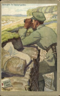 Delcampe - Artiste CPA Georgi, W., Beobachter Im Schützengraben, Reklame, Leibniz Keks - Werbepostkarten