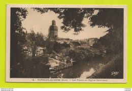 Delcampe - 27 VERNEUIL SUR AVRE N°19 Les Fossés Et L'Eglise Saint Jean VOIR DOS - Verneuil-sur-Avre