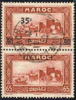 Delcampe - Maroc (Prot.Fr) Poste Obl Yv:161a Rabat Kasbah Des Oudaïas (TB Cachet Rond) - Gebruikt