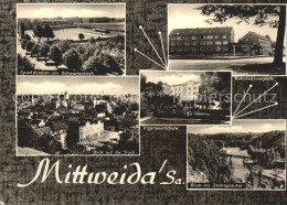 Delcampe - Mittweida Sportstadion Stadtblick Ingenieurschule Bahnhofsvorplatz Zschopautal - Mittweida