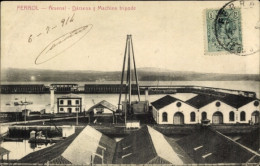 Delcampe - CPA Ferrol Galicien, Arsenal, Darsena Und Machina Stativ - Sonstige & Ohne Zuordnung