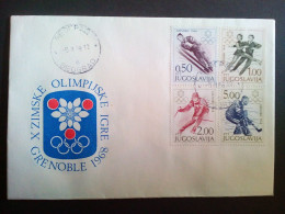 Delcampe - Enveloppe Premier Jour De Yougoslavie : Jeux Olympiques De Grenoble 1968 - FDC