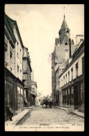 Delcampe - 72 - MAMERS - RUE LEDRU-ROLLIN ET EGLISE ST-NICOLAS - GRAND BAZAR - Mamers