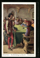 Delcampe - Künstler-AK Oskar Herrfurth: Der Rattenfänger Von Hameln Einigt Sich Mit Den Bürgern Der Stadt über Seinen Lohn - Märchen, Sagen & Legenden