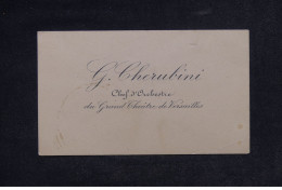 Delcampe - VIEUX PAPIERS - Carte Du Compositeur Italien Cherubini Leader Du Romantisme Musical Européen - L 173268 - Visiting Cards
