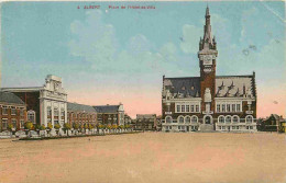 Delcampe - Carte Postale Ancienne - 80 - Albert - Place De L'Hotel De Ville - Colorisée - Correspondance - CPA - Voyagée En 1943 - - Albert
