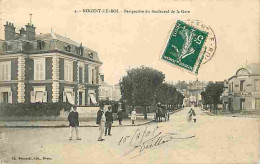 Delcampe - Carte Postale Ancienne - 28 - Nogent Le Roi - Perspective Du Boulevard De La Gare - Animée - Attelage De Chevaux - Oblit - Nogent Le Roi