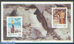 Delcampe - Argentina 1987 Antarctic Treaty S/s, Mint NH, Nature - Science - Birds - The Arctic & Antarctica - Ungebraucht