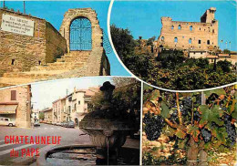 Delcampe - Carte Postale - 84 - Chateauneuf Du Pape - Multivues - Vignes - Automobiles - Flamme Postale - CPM - Voir Scans Recto-Ve - Chateauneuf Du Pape
