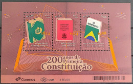 Delcampe - Brasil (Brazil) - 2024 - 200 Years First Constitution Law - Yv Bf 210 - Neufs