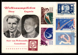 Delcampe - AK Weltraumpiloten Juri Gagarin Und German Titow, Raumfahrt - Espacio