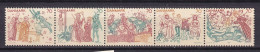 Delcampe - 329 DANEMARK 1973 - Y&T 559/63 - Fresque Diable Reine Eglise Couronne - Neuf ** (MNH) Sans Charniere - Ungebraucht