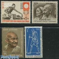 Delcampe - India 1969 Gandhi Birth Centenary 4v, Mint NH, History - Gandhi - Politicians - Neufs