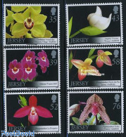 Delcampe - Jersey 2008 Orchids 6v, Mint NH, Nature - Flowers & Plants - Orchids - Jersey