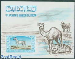 Delcampe - Jordan 1967 Animals S/s, Mint NH, Nature - Animals (others & Mixed) - Horses - Jordanie