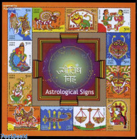 Delcampe - India 2010 Astrological Signs 12v M/s, Mint NH, Science - Neufs