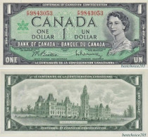 Delcampe - 1 Dollar 1967 From Canada, Beattie & Rasminsky # F/P 9843053 - UNC/66+ - Canada