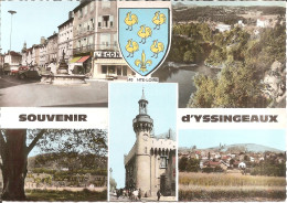 Delcampe - SOUVENIR D'YSSINGEAUX (43) Carte Multivues - Blason En 1967  CPSM GF - Yssingeaux