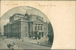 Delcampe - CROATIA - Rijeka - RICORDO DI FIUME - IL TEATRO / DAS THEATER - ED. ROMMLER & JONAS - 1890s (20181) - Kroatien