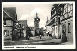 Delcampe - AK Herzogenaurach, Hauptstrasse Mit Apotheke Und Türmersturm - Herzogenaurach