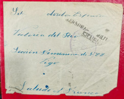 Delcampe - 1938.- SIGUENZA (GUADALAJARA) A VIGO (PONTEVEDRA). - Emissions Nationalistes
