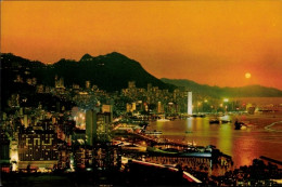 Delcampe - CPA Victoria City Central Hong Kong China, Sonnenuntergang über Victoria, Hongkong, Stadtansicht, - China